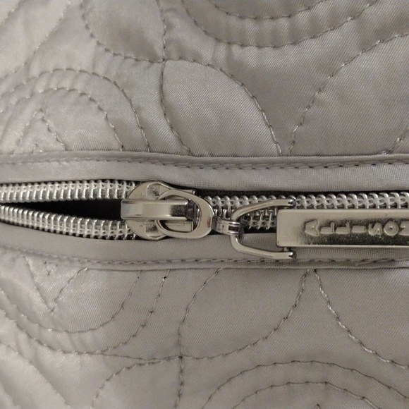 Allison Daley Women's Light Grey Quilted Vest, Size 10 Petite. - Picture 11 of 11